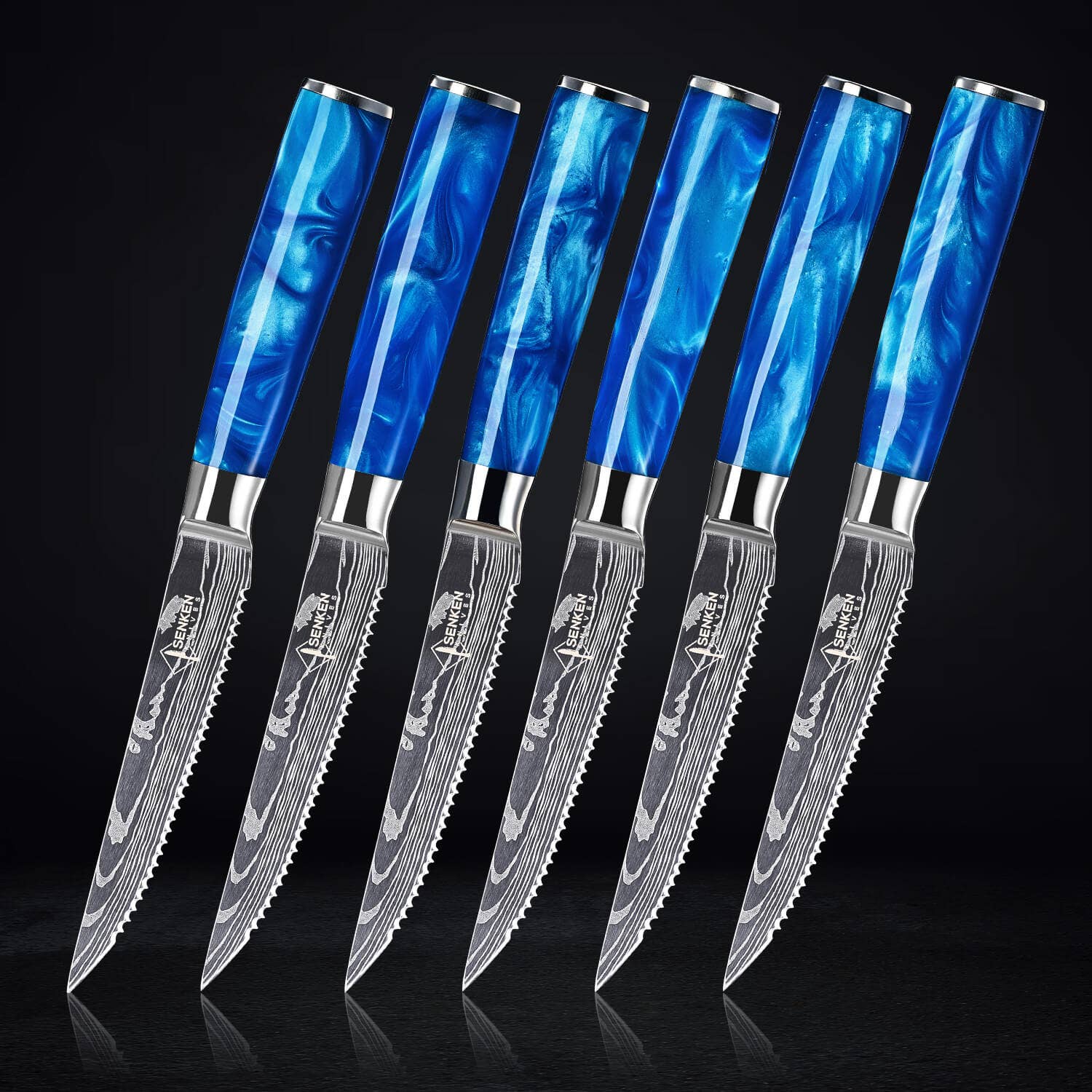 Senken Knives - Vendita all'ingrosso Set di coltelli - Set completo di coltelli da chef giapponesi «Cerulean» da 16 pezzi11
