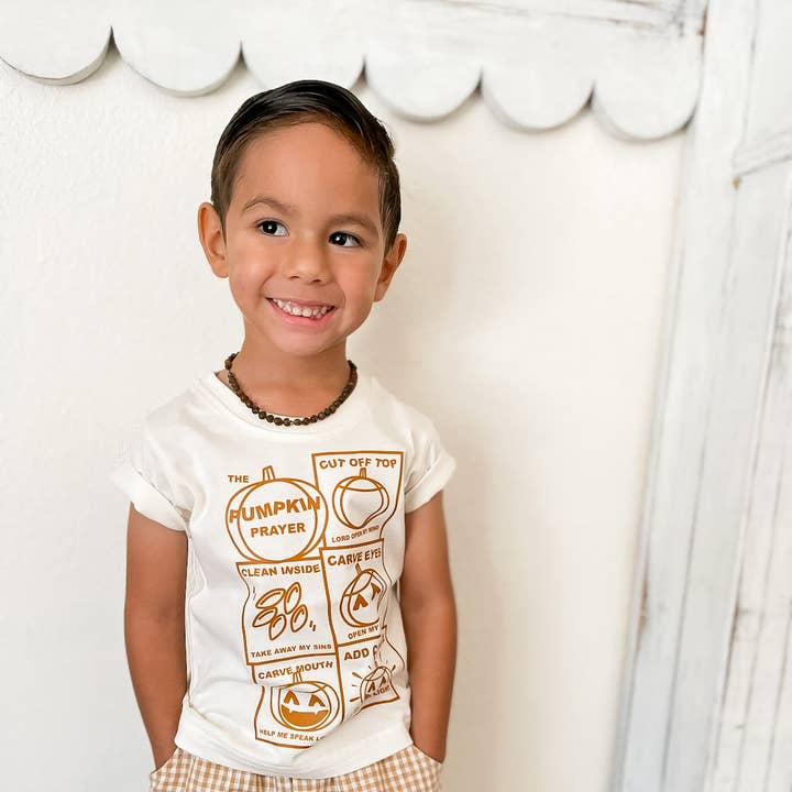 The pumpkin prayer fall pumpkin Halloween shirt kids organic for wholesale by Saucetribe