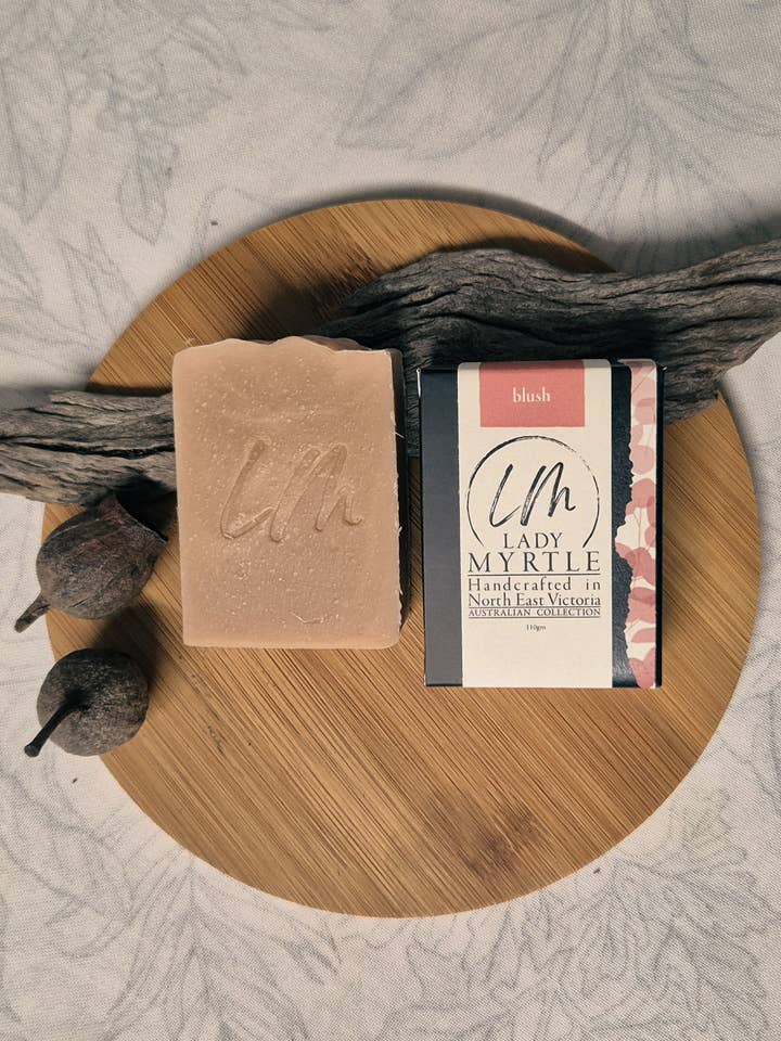 Blush natural soap - NEW SHAPE for wholesale by Lady Myrtle