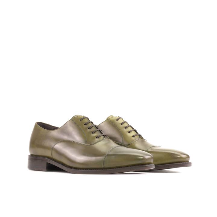 Maison Koly Trocadero oxfords Leather - Olive for wholesale by Maison Koly