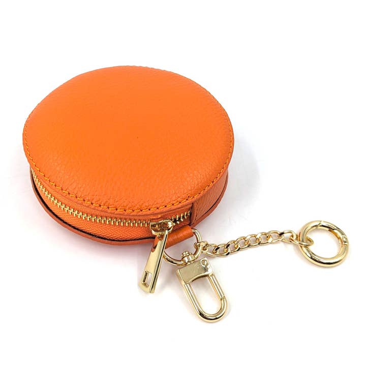 Tempest Designs – wholesale Coin purse – Women’s – Circular leather coin purses with chain link and lobster claw7