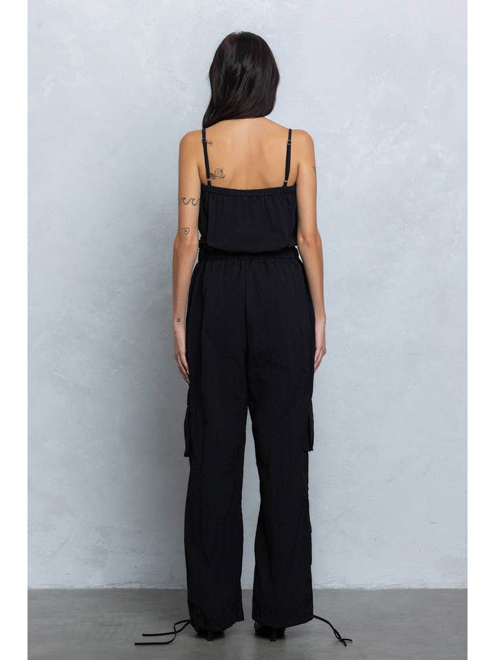 No Vacancy - Wholesale Jumpsuit - Women's - Tube top parachute cargo jumpsuit2