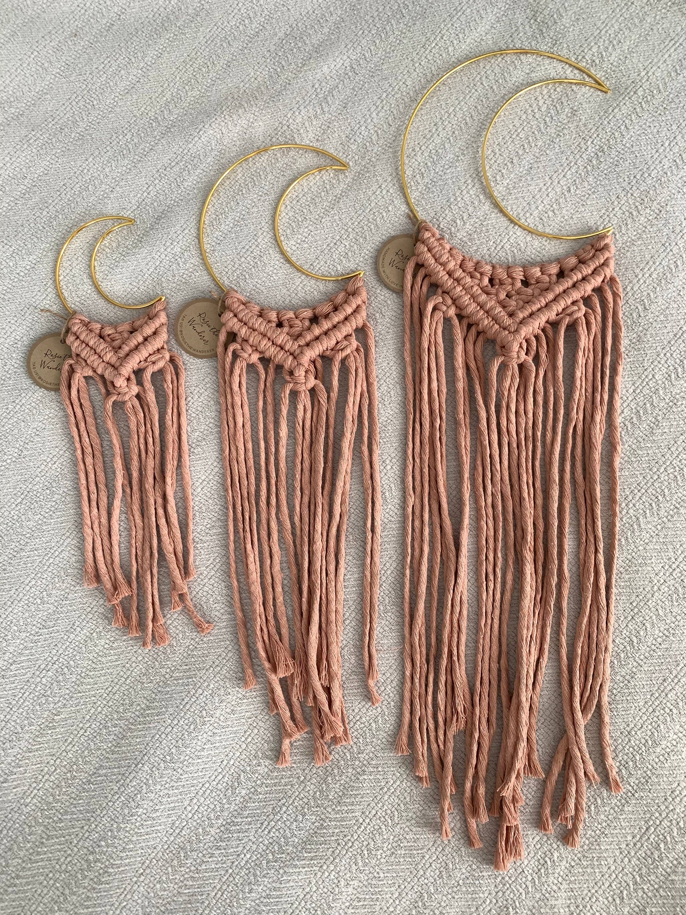Rosie the Wanderer, Handmade Macramé - Wholesale Dream Catcher - Macrame Moons- Mooncatcher- Dreamcatcher- Moonchild8