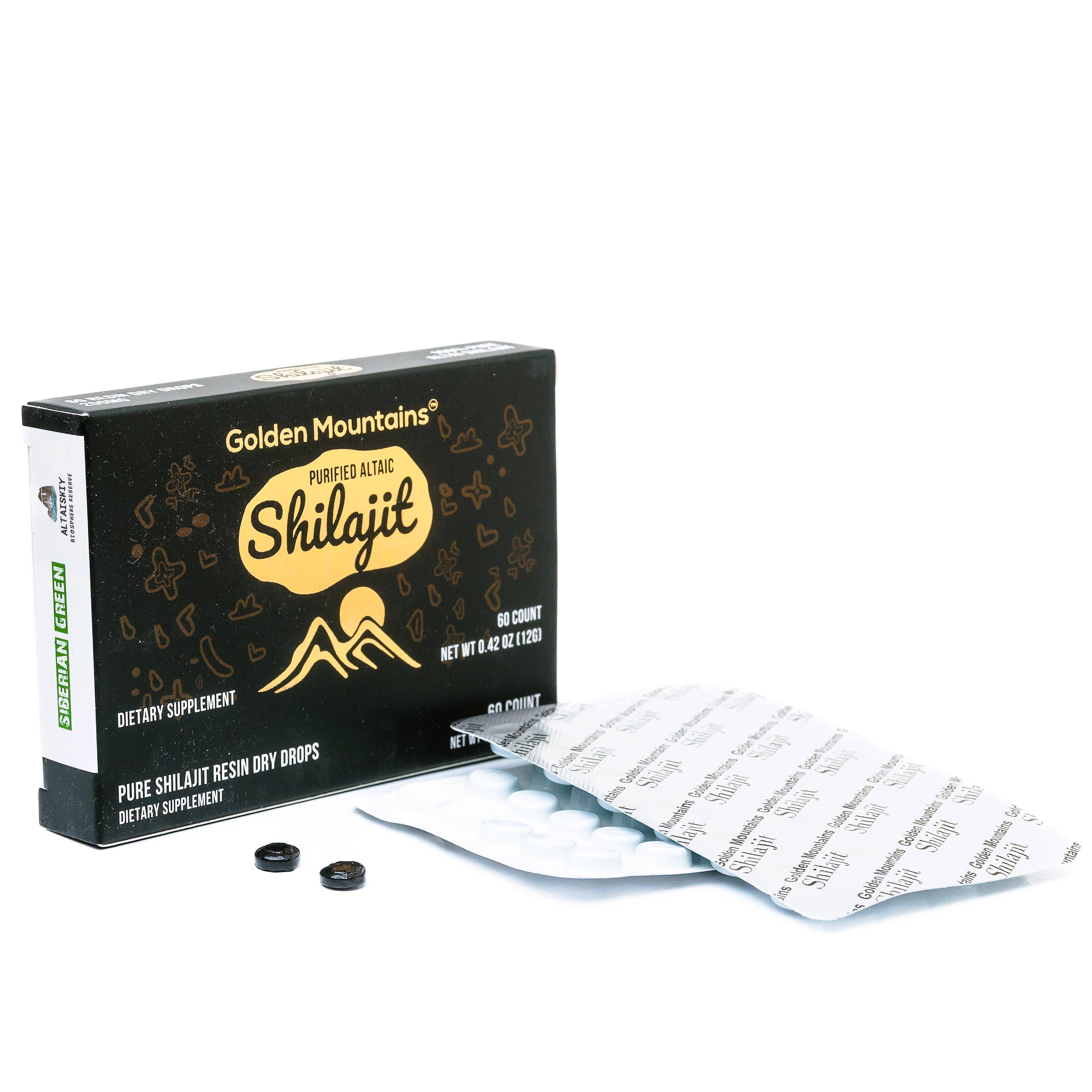 SiberianGreen - Vendita all'ingrosso Unguenti/Balsami/Creme curative - Confezione da 3 - 180 compresse di Shilajit Altai in gocce secche premium pure6