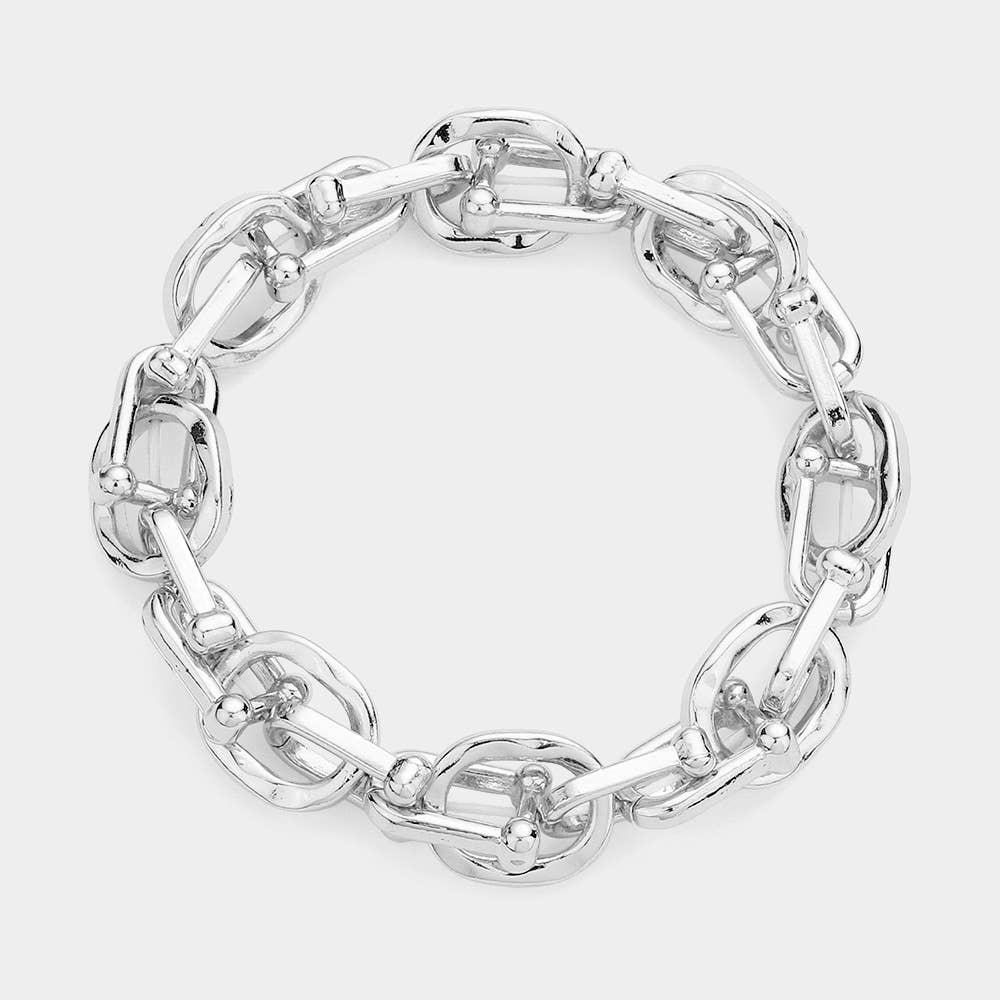 Sensibling Corp. - Wholesale Link & Chain Bracelet - Metal Hardware Link Stretch Bracelet2
