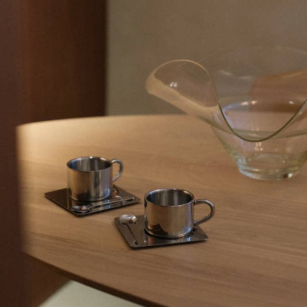 The Minimalist Home - Wholesale Coffee/Tea Cup - Chrome stainless steel cup set – Paris1