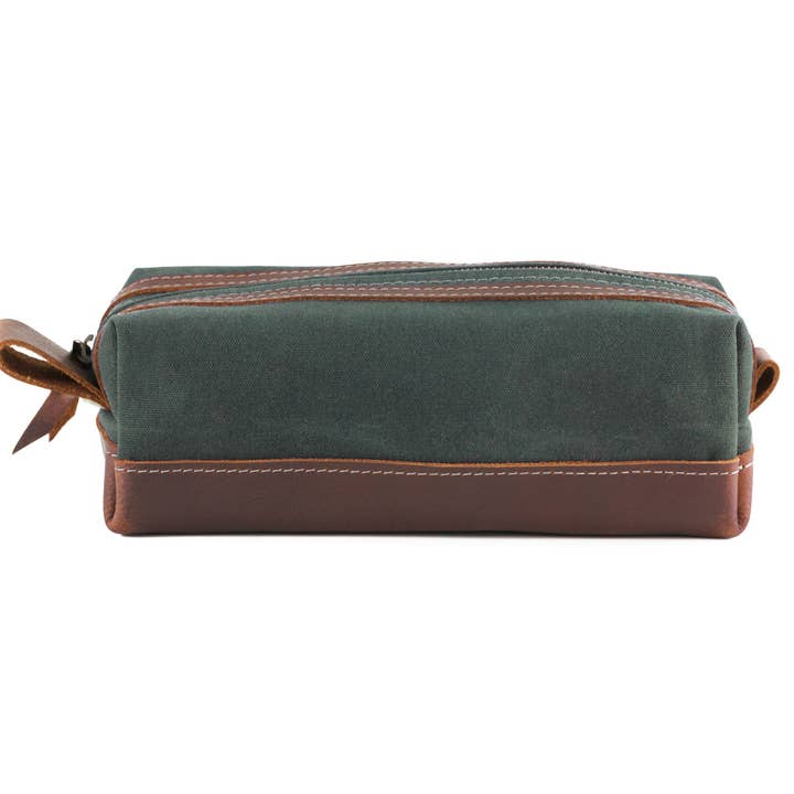 Waxed Canvas Toiletry Bag Standard for wholesale by Lifetime Leather Co