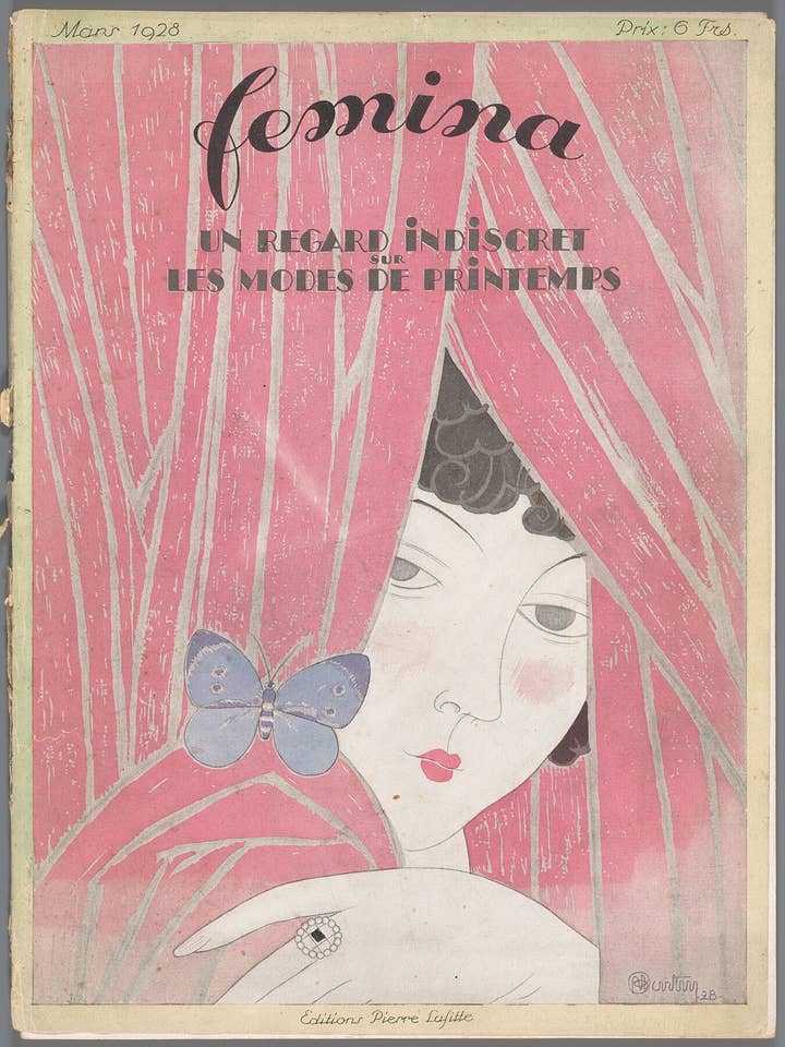 Le magazine de mode en tant que tentatrice - 1928 pour la vente par Flashback Shop