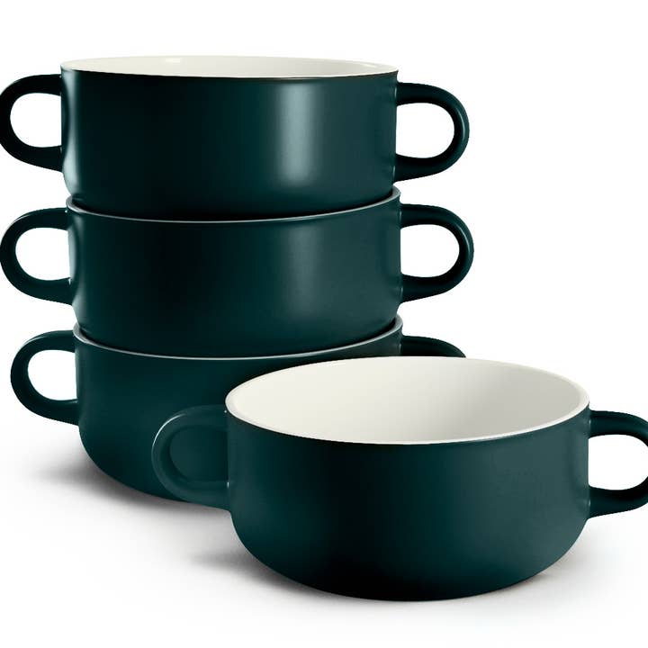 Kook - Wholesale Serve Bowl - Kook Ceramic Soup Crocks, 18 oz, Set of 414