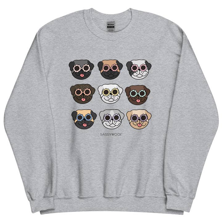 Pug Sweatshirt for wholesale by SASSY WOOF