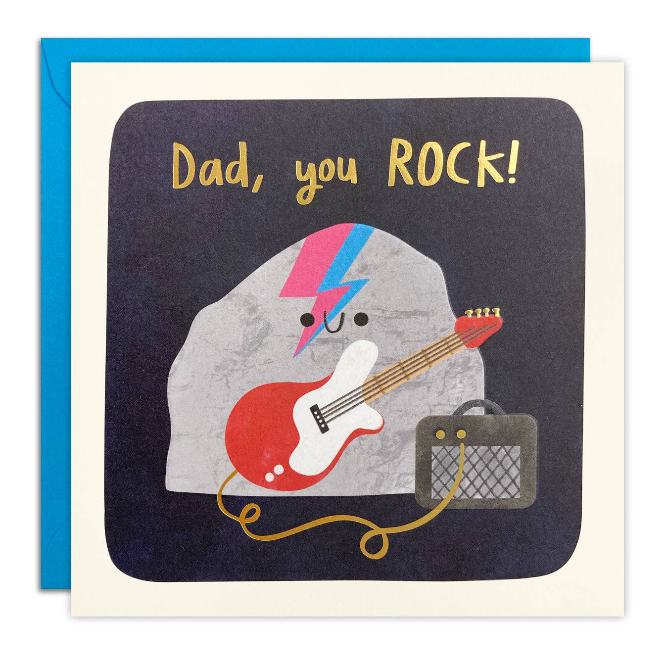 James Ellis - Wholesale Father's Day Card - Dad You Rock Father's Day Card - Square Peg0