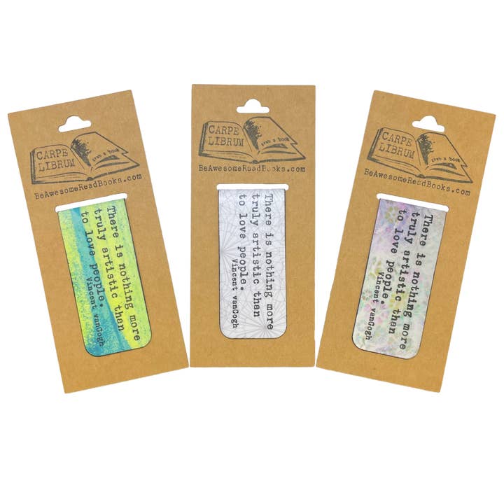 Não Há Nada Mais Verdadeiramente Artístico do que Amar as Pessoas (Vincent van Gogh) Marcador Magnético Único por atacado de Carpe Librum