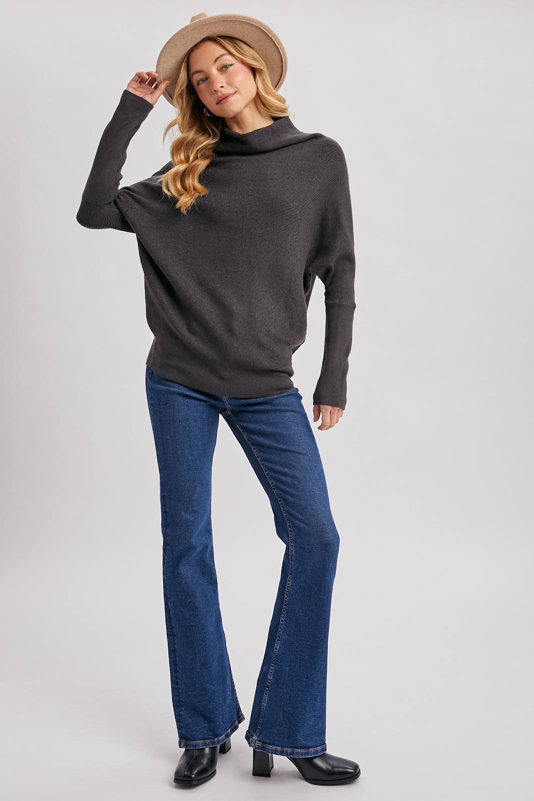 Bluivy - Wholesale Knit Sweater - Women's - SLOUCH NECK DOLMAN SLEEVED PULLOVER9