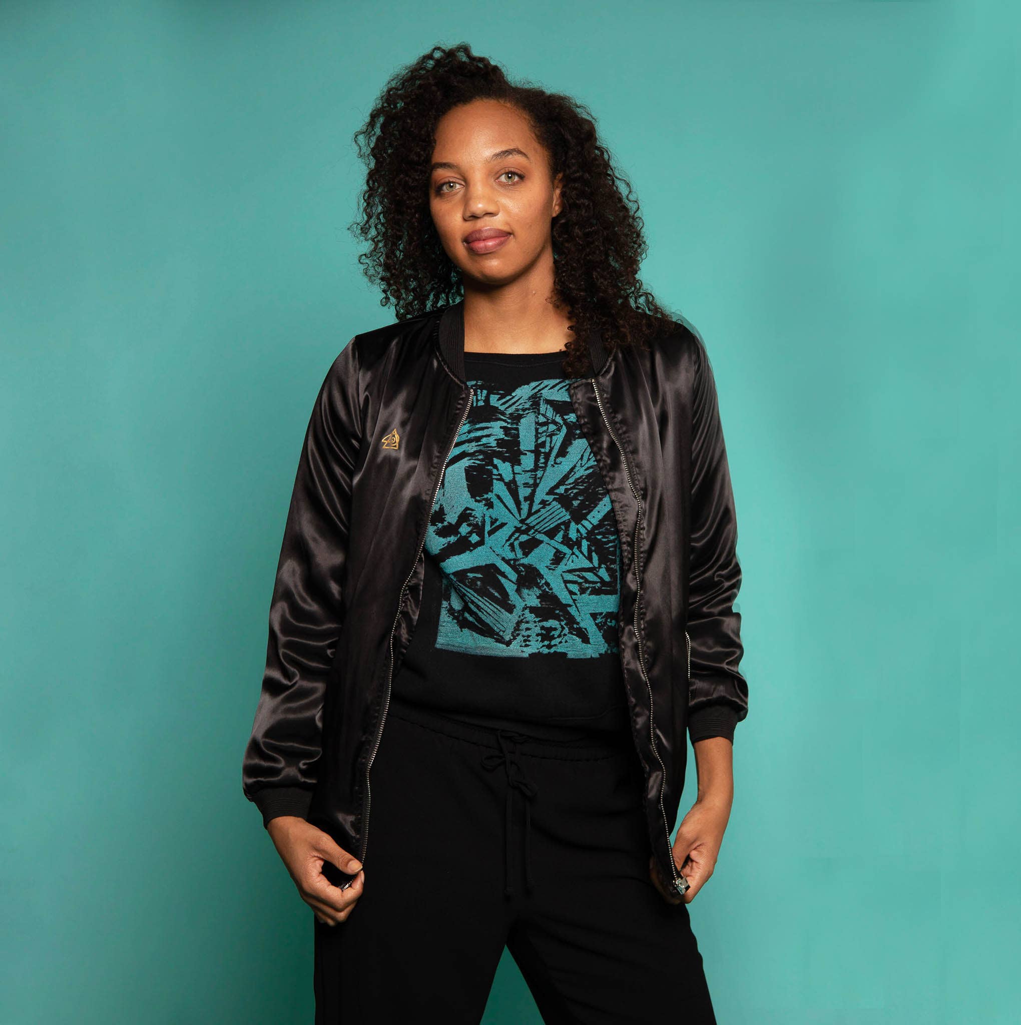 SpiralEyez Designs - Wholesale Bomber Jacket - Women's - Aztec Bomber Jacket - Black0