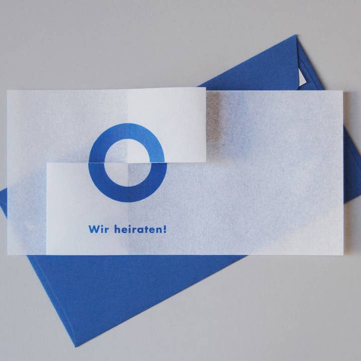 10 Hochzeitseinladungen Mit Blauen Kuverts: Wir Heiraten! für den Großhandel von Kettcards