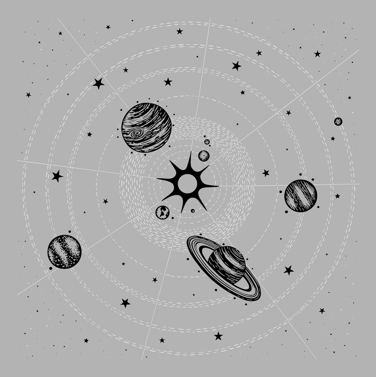 Little Lark - Wholesale Bandana - Women's - Solar System Bandanas4