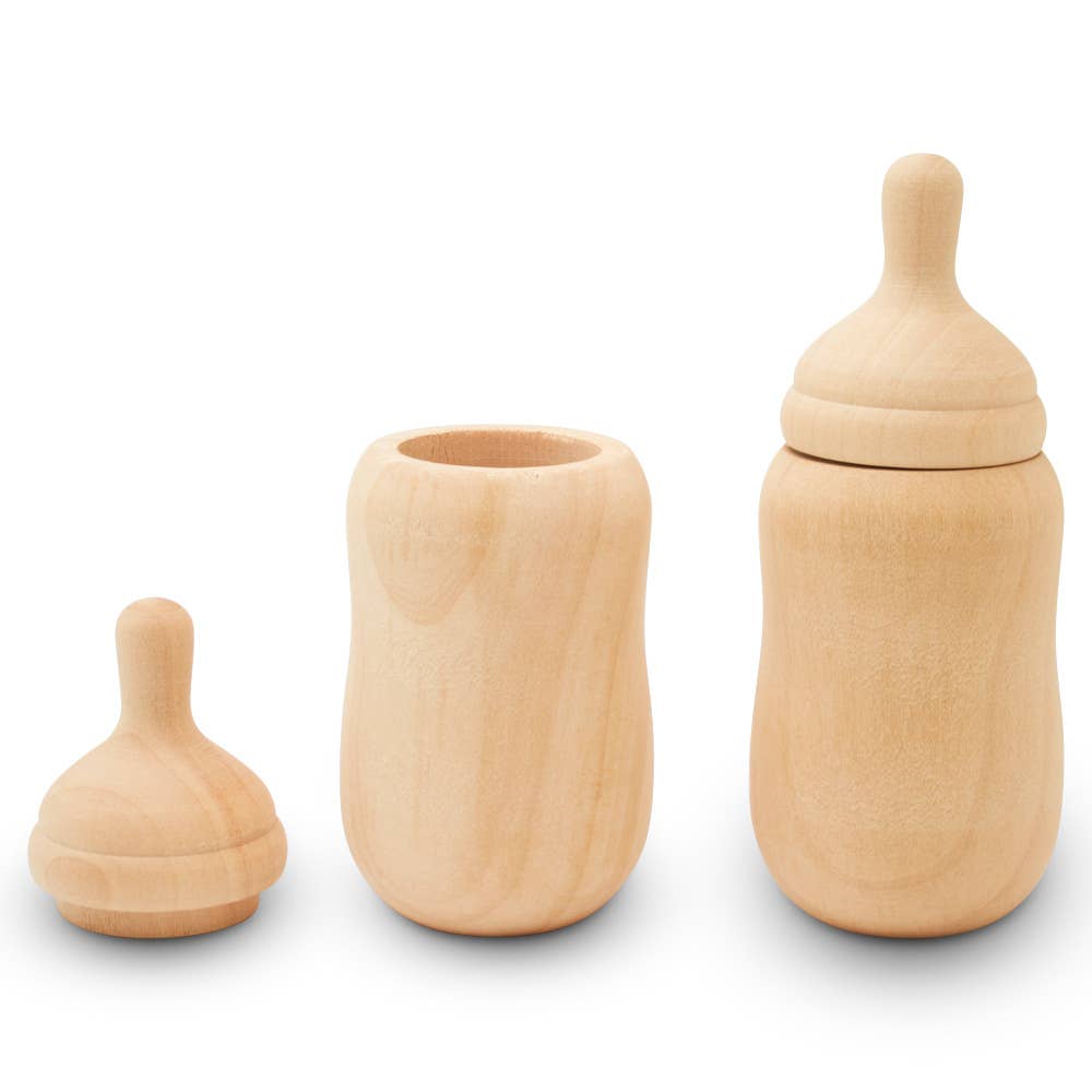 Woodpeckers Crafts - Vente Accessoire de poupée – enfant - Poupée en bois de 4" Bouteille1