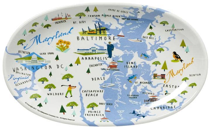 Chesapeake Bay 8.5" Tidbit Tray for wholesale by Galleyware