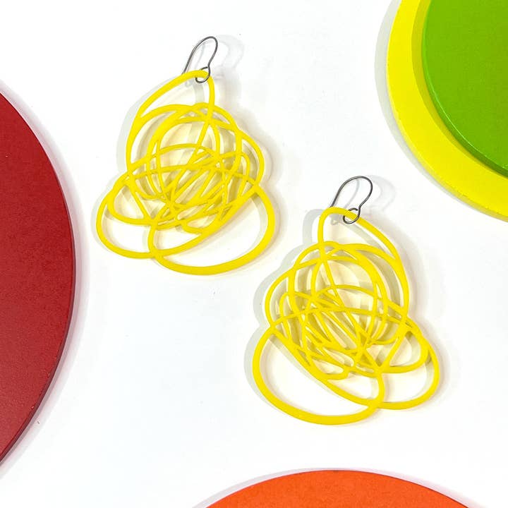 Audacious Studio - Wholesale Dangle Earrings - Scribbled Doodle Earrings8