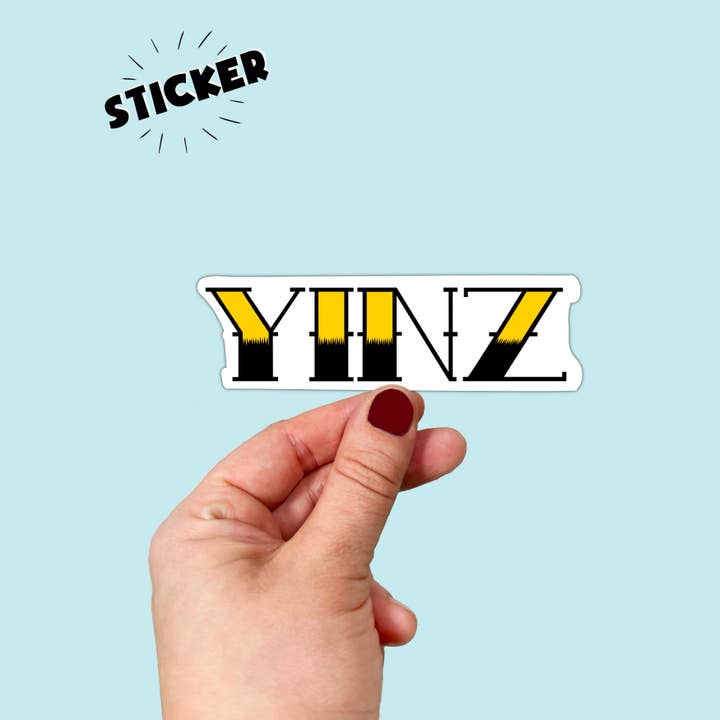 Waterdichte Vinyl Pittsburgh Tattoo Yinz Sticker voor wholesale door Songbird Artistry