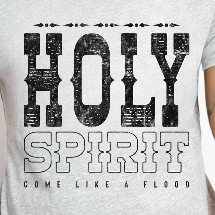 (Shirt nicht im Lieferumfang enthalten) HEILIGER GEIST in Schwarz — Siebdruck Transfer für den Großhandel von TEELUX
