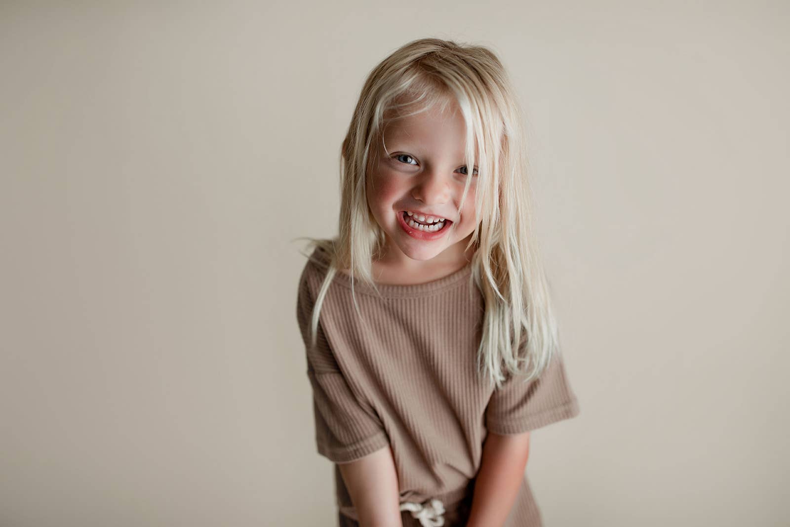 Three Little Tots - Wholesale Top & Short Set - Kids - Cocoa Sands Neutral Summer Waffle Toddler Top & Bottom Set31