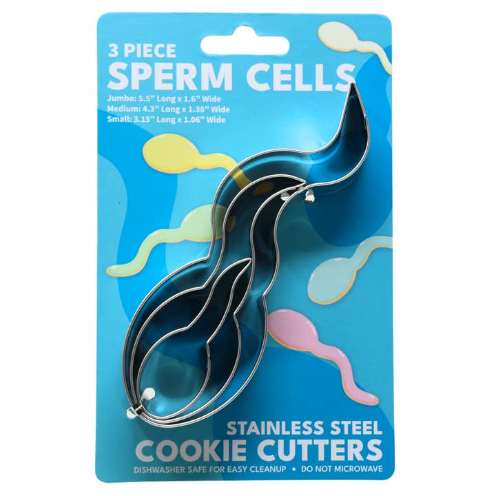 Sleazy Greetings - Wholesale Biscuit cutter - 3 Piece Sperm - Cookie Cutter Sets