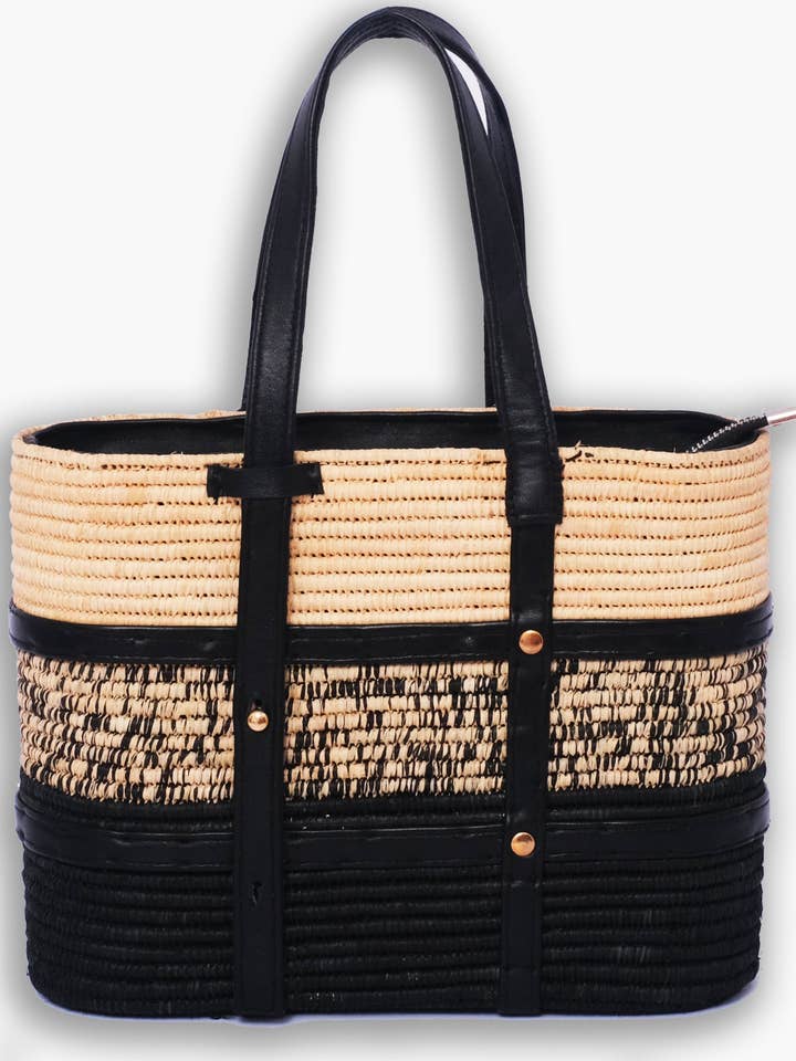 Håndlavet Raffia Tote Bæredygtig og stilfuld for engroshandel hos isli and tisli