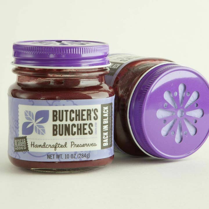 10 Oz Back in Black Preserves (no sugar added) for wholesale by Butcher’s Bunches’s handcrafted Preserves