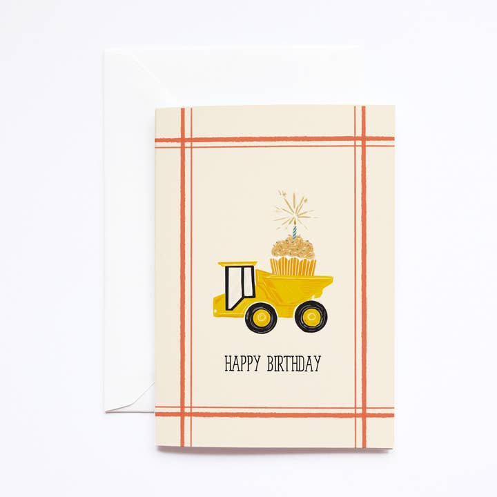 Happy Birthday Dumper Truck Card for wholesale by Deborah Panesar