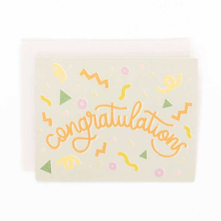 Confetti Glückwunschkarte für den Großhandel von PaperHeart Studio