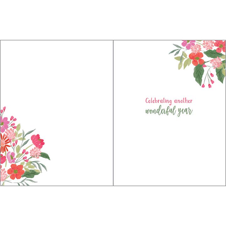 GINA B DESIGNS - Wholesale Anniversary Card - Anniversary Greeting Card - Charming Flower Vase1