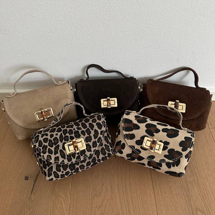 Zhade - Wholesale Crossbody Bag - Women's - SIERRA suede mini bag in genuine leather with chain strap