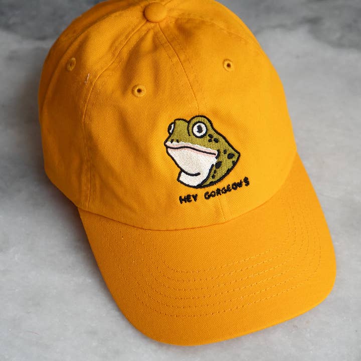 Stay Home Club - Wholesale Baseball Cap - Unisex - Hey Gorgeous Frog Hat | Embroidered Dad Hat