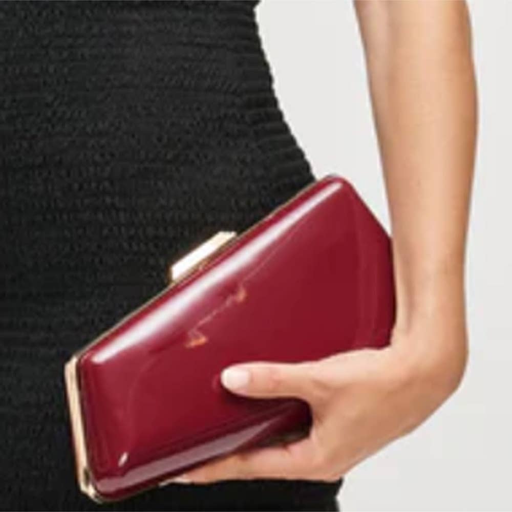 Oblige by G - Wholesale Clutch Bag - Women's - Classic Rectangular Metal Frame Clutch Bag 61732P-UE6