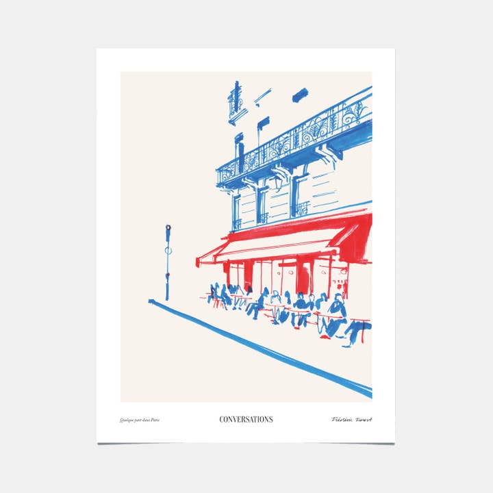 Conversations poster - Frederic Forest for wholesale by L'ART DU PAPIER
