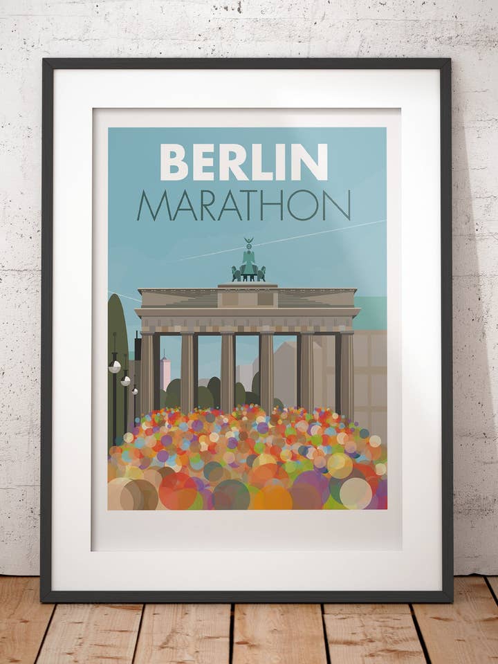 Berlin Marathon Art Print (UNFRAMED) for wholesale by Georgina Westley Art & Design