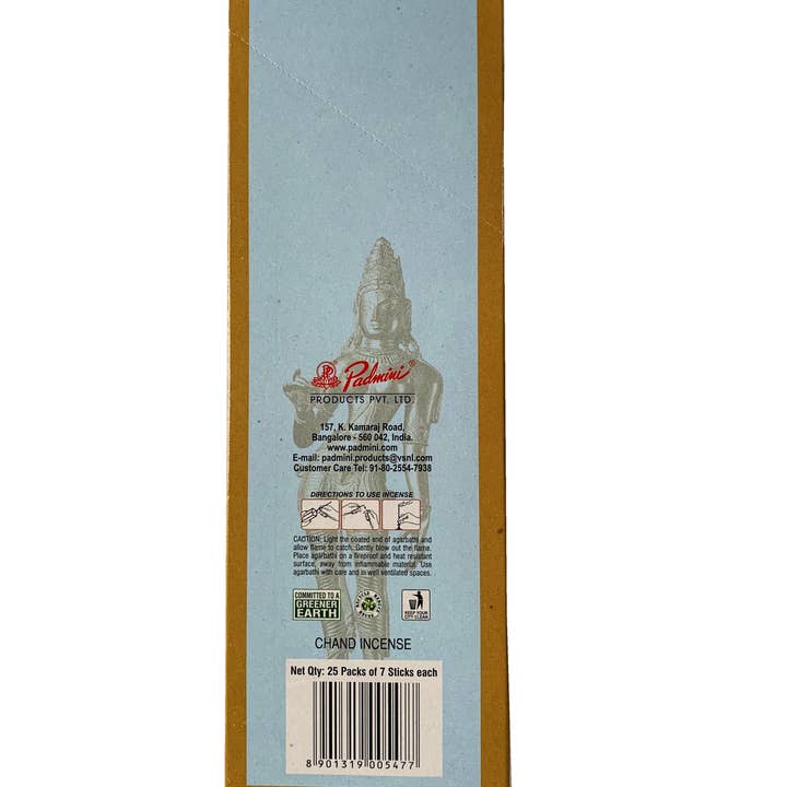 Artschatz LLC - Wholesale Wierook - Chand ~ Padmini wierookstokjes (doos van 25 pakjes met elk 7 stokjes)4