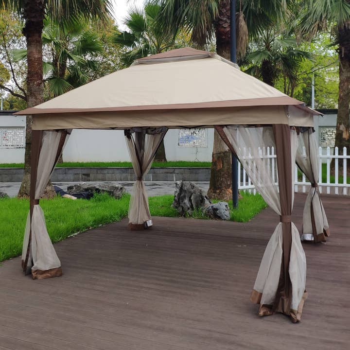 39F Inc. - Wholesale Tent - 11x11 Ft Outdoor Pop-Up Gazebo Canopy with Removable Netting12