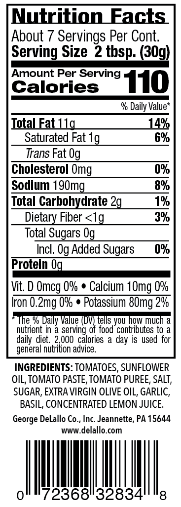 Delallo - Wholesale Pasta Sauce - Tomato Bruschetta (9.88 oz.)8