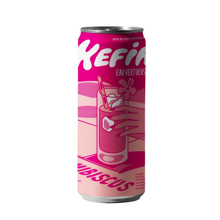 Kéfir Eau Vertueuse - Wholesale Kombucha - Virtuous Water Kefir with Organic Hibiscus & Blackcurrant Leaf0