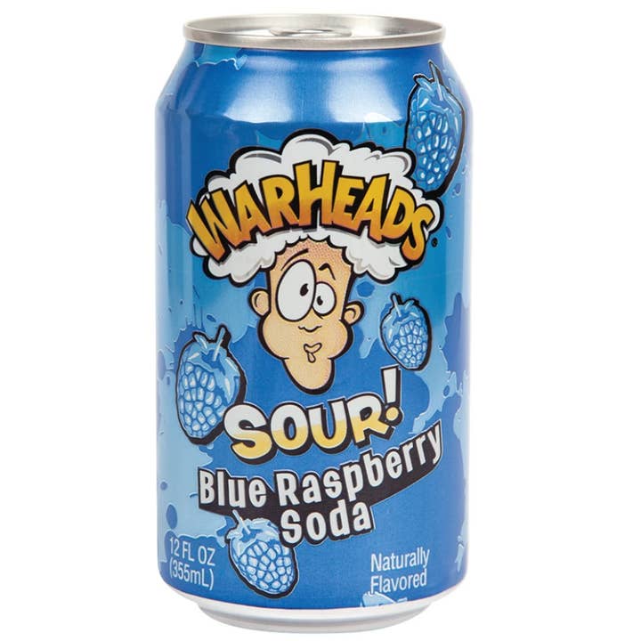 L&F Universal Goods - Wholesale Soda/Carbonated Drink - Warheads Soda: Blue Raspberry 12 Pack