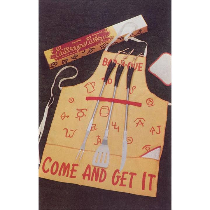 Found Image Press – wholesale Art print – Art Print NP-1076 Barbecue Apron and Utensils