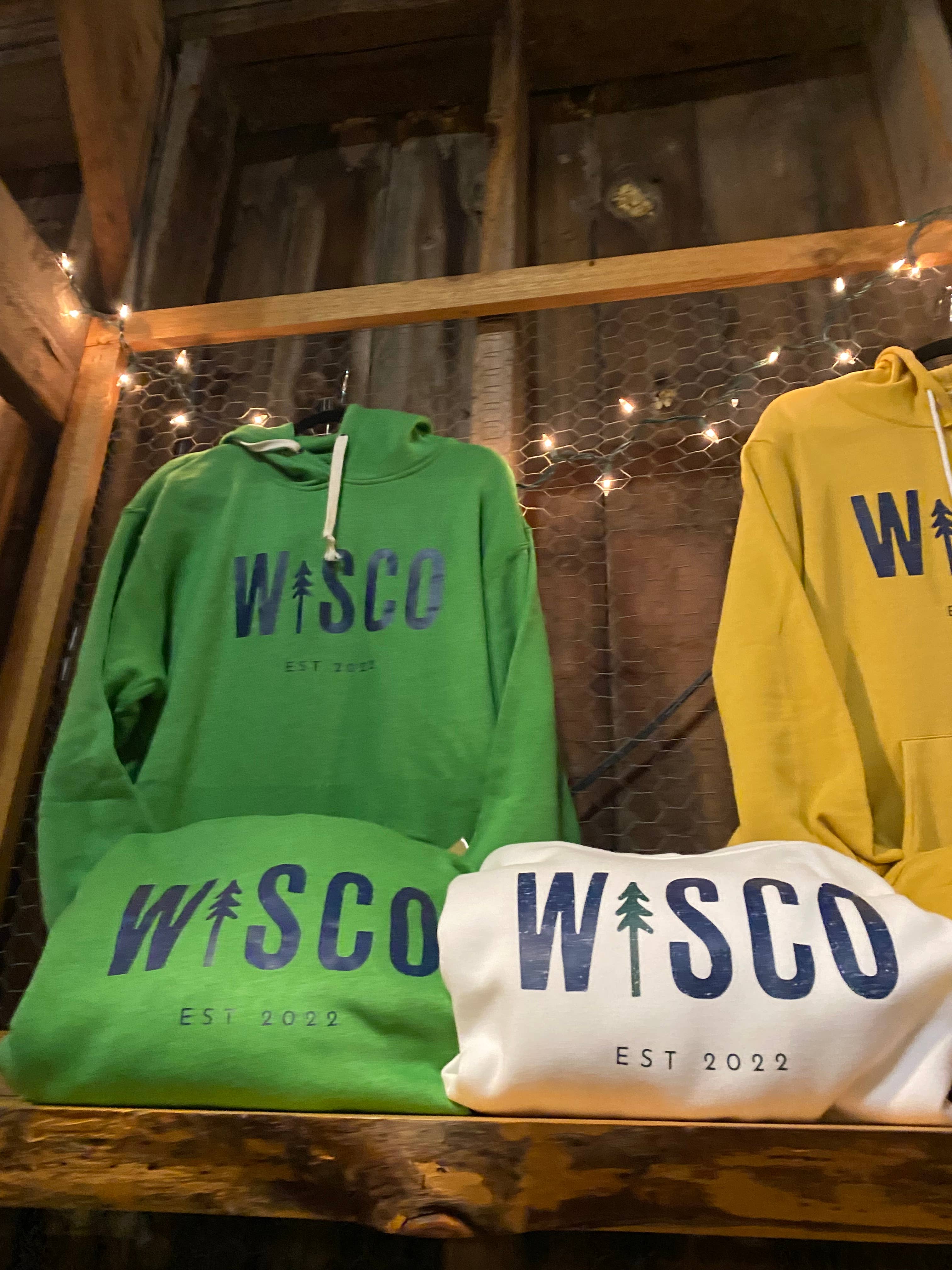 Wisco Clothing Co. - Wholesale Hoodie - Unisex - WISCO Green Navy Unisex Hooded Sweatshirt5
