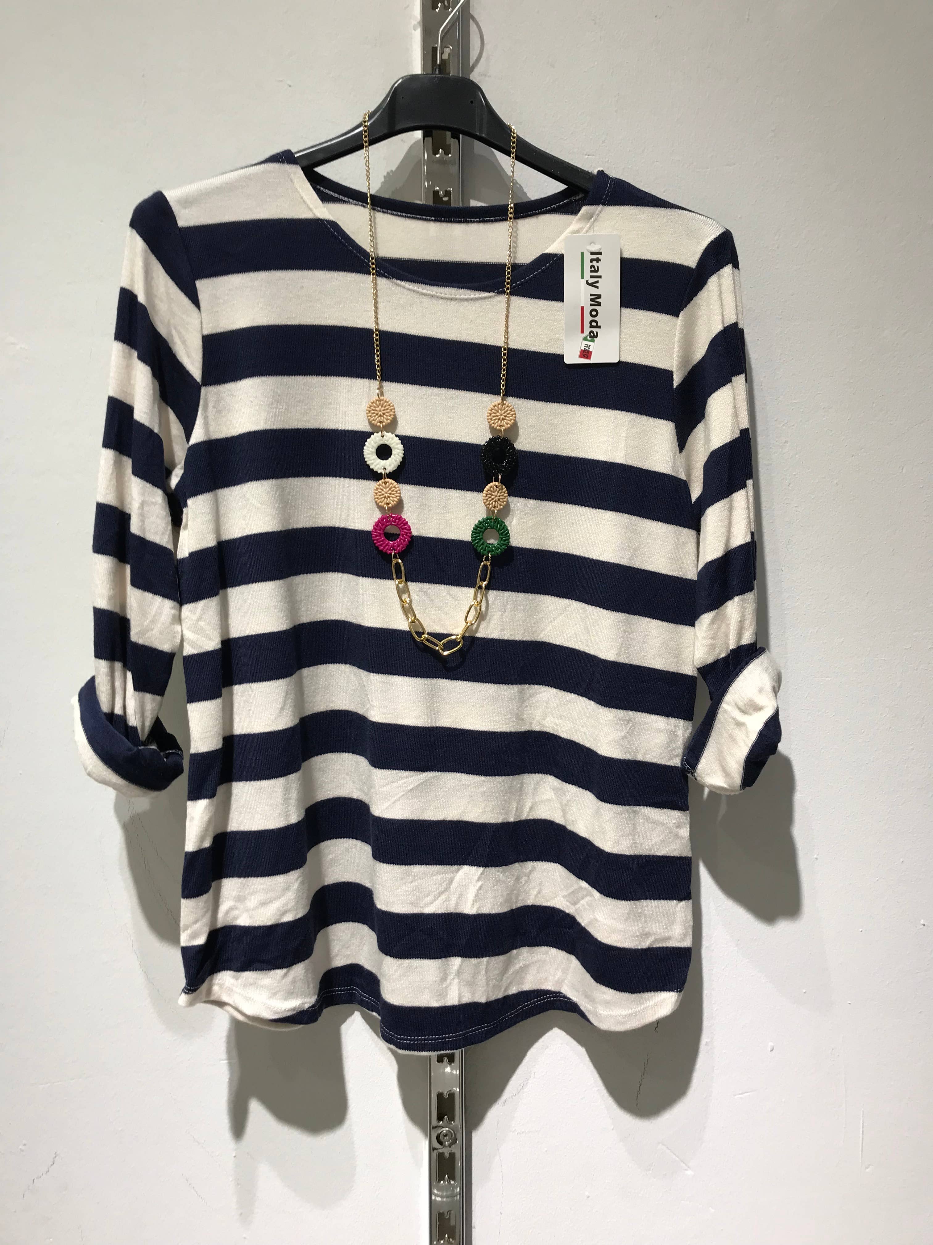 Only Yuan – wholesale Knit top – Women's – ref 26381 stripe sweater1
