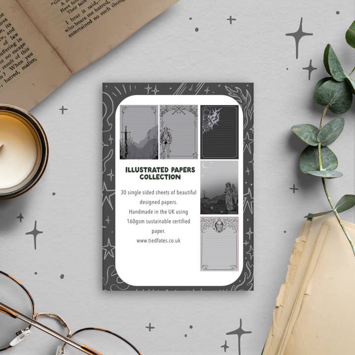Tied Fates – wholesale Stationery/notecard set – Death Knight Illustrated Paper Pack3