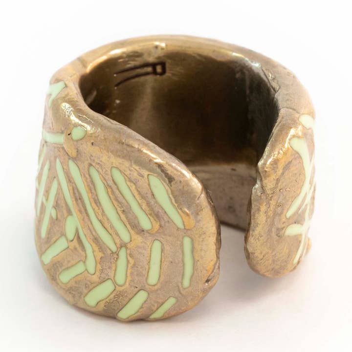 Brass Basket in Lime for wholesale by Rebecca Nadler Designs