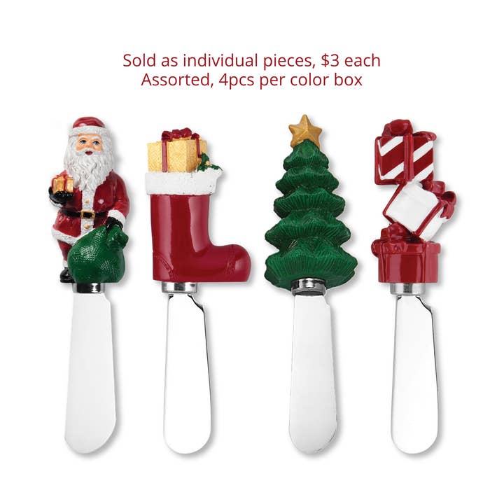 Supreme Housewares - Wholesale Cheese Spreader - Christmas Polyresin Cheese Spreader