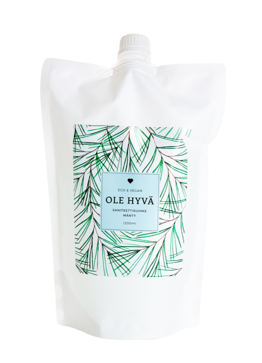 Ole Hyvä Metsä - Wholesale Toilet Spray - Sanitary Spray Pine, refill bag 1200ml0
