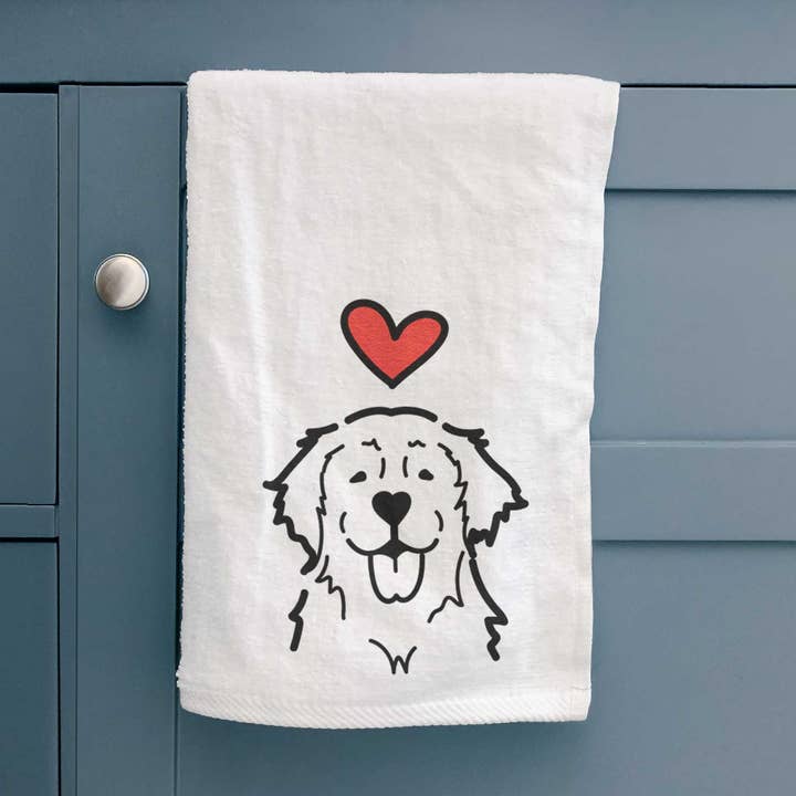 Love Always Golden Retriever - Hand Towel for wholesale by Inkopious